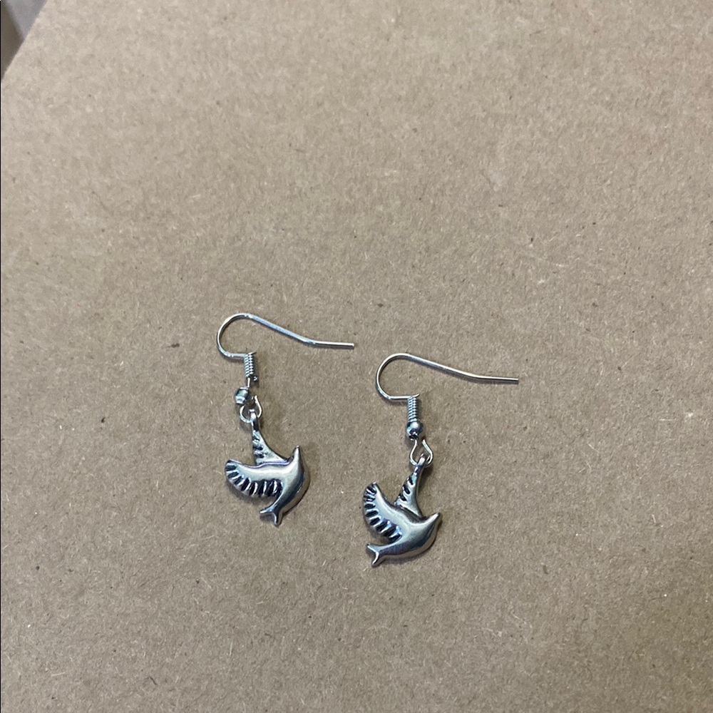 Silver Bird Earrings